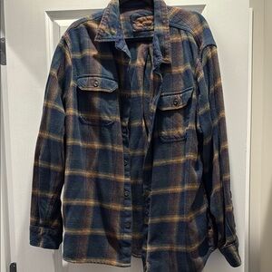 Plaid Flannel Shirt in Blue and Brown